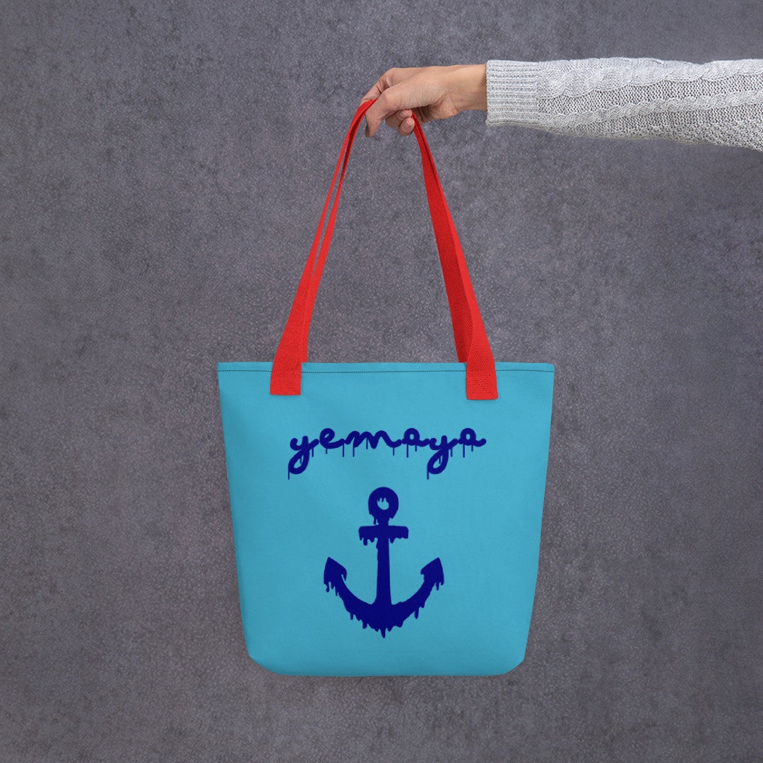 Yemaya Anchor Drip Tote Bag - Etsy