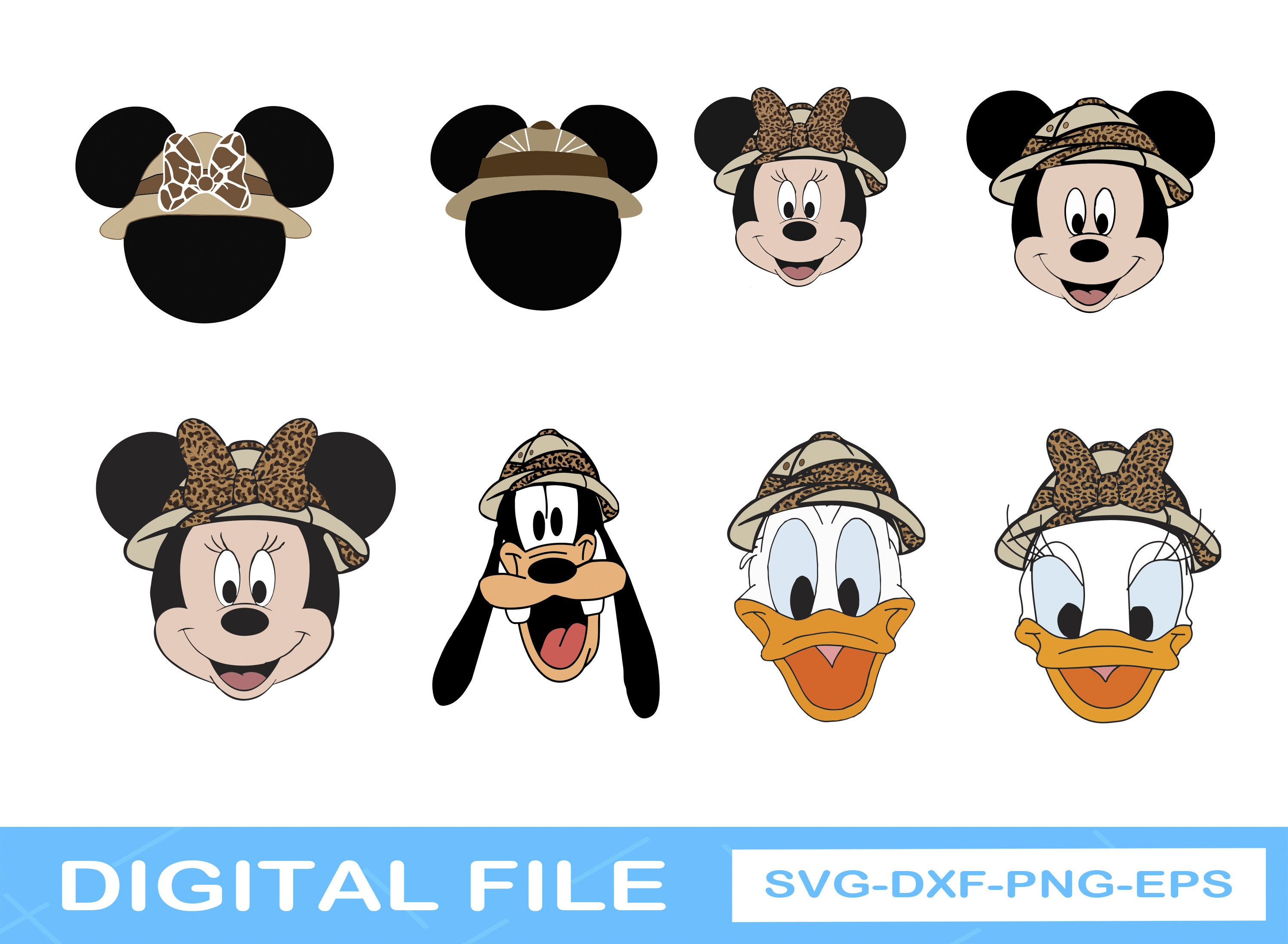 Download Mickey and Minnie Ears Safari Hat About Animal Kingdom SVG | Etsy
