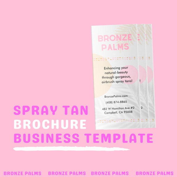 Spray Tanning Brochure Etsy