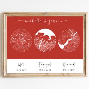 Cadeau de mariage d’anniversaire | Bonjour, voulez-vous, je fais | | d’impression d’art cartographique Don pour lui |  Cadeaux pour mari, pour mari, pour petit ami