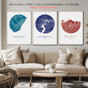Mapa da cidade personalizado | mapa personalizado pôster | Qualquer cidade ou local | Presente de mapa personalizado | Oferta 3 por 2 | Arte de parede de mapa para impressão