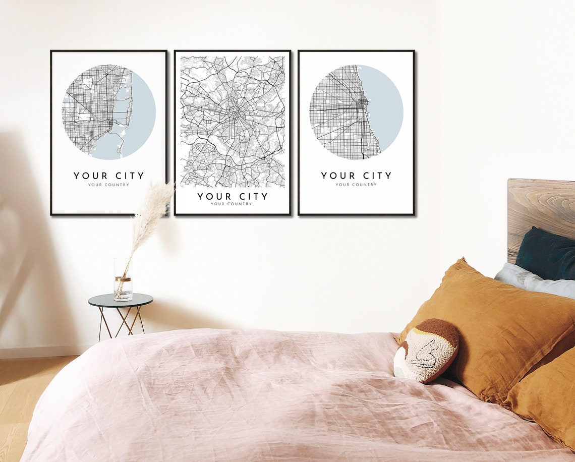 CUSTOM CITY Map Personalisierte Karte Poster Druckbare Karte | Etsy