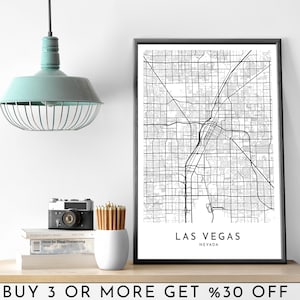 LAS VEGAS Stadt Karte DRUCKBARE Schwarz Weiß Dunkle Karte Wand Kunst Poster Modern Minimalist Büro Dekoration Usa Nevada Amerika Digitale Datei