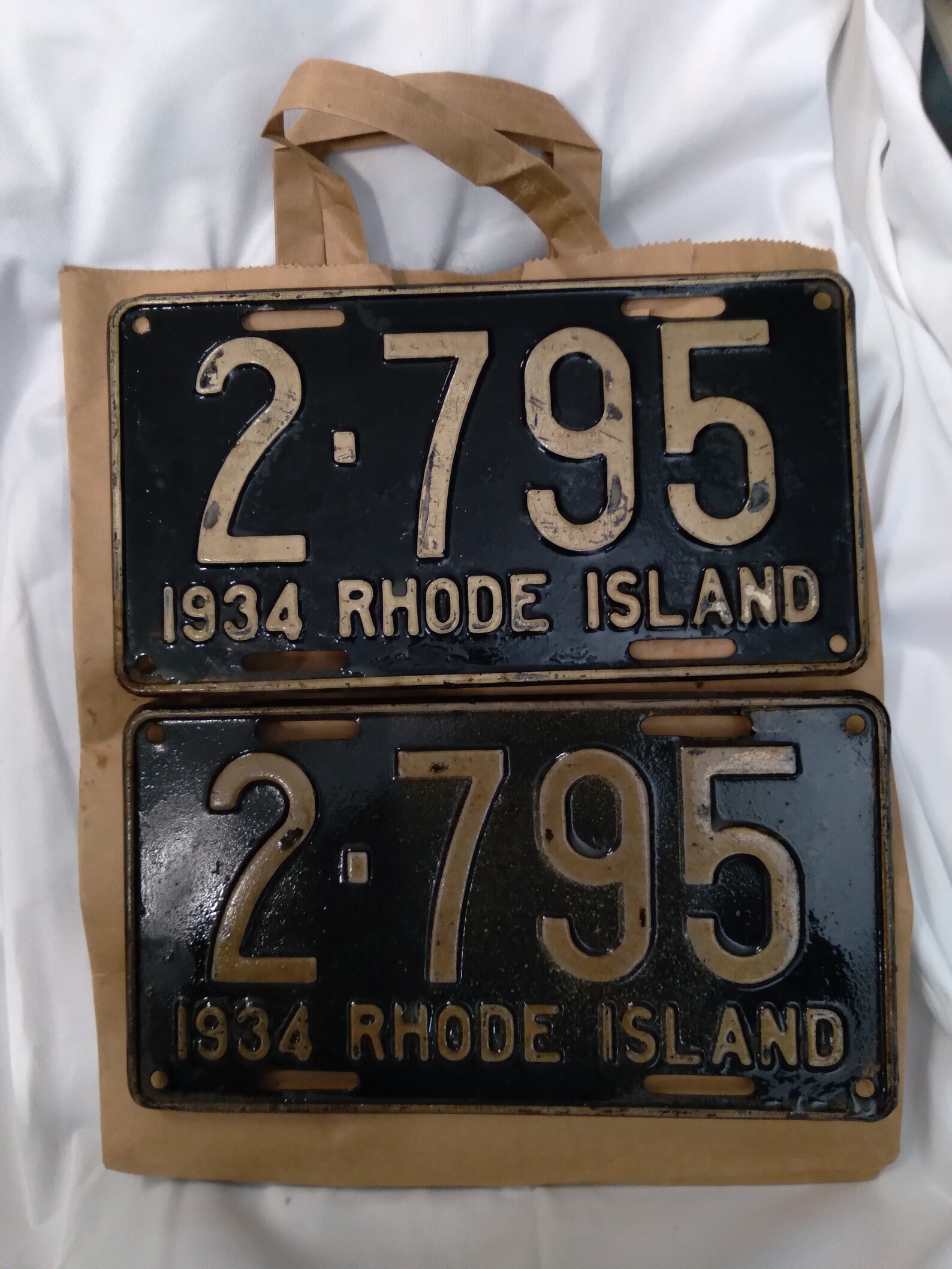 1934 Rhode Island Antique License Plates Etsy
