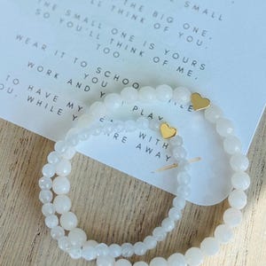First Day of Kindergarten Bracelet Set / Mommy and Me Back To School Bracelets / Anxiety Bracelet Set.