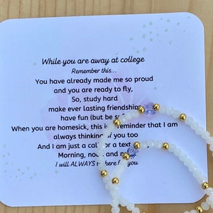 Graduation gift / College gift mother daughter butterfly bracelet set you are ready to fly bracelets Violet Swarovski butterfly bracelets