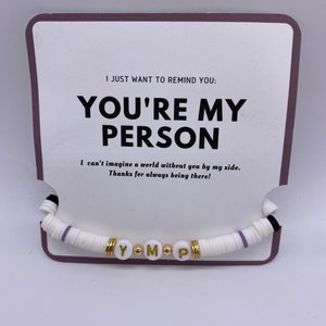 You're My Person Bracelet, Best Friend Gift, You're My Person Gift for Best Friend, You're My Person Jewelry, Gift for BFF, BFF Gift Ideas