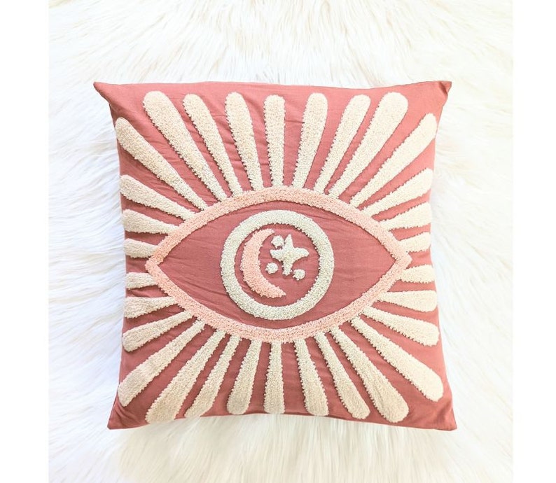 Mind's Eye Pillowcase Third Eye, Sacred Space, Lucid Dreaming, Recycled Cotton, Vegan, Pink Pillowcase Goddess Provisions image 4