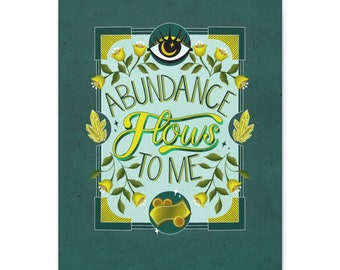 Abundance Flows to Me Canvas Gallery Wraps