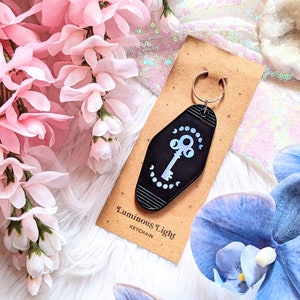 Moon Hotel Keychain Hotel, Charm, Moon Phases, Love Key Chain, Vintage Key Chain, Love is the Key, Witchy Things, Goddess Provisions image 4
