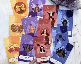 Zodiac Tarot Trading Cards - Collectible Oracle Cards, Limited Edition Trading Cards, Unique Tarot Deck, Tarot Collector, Zodiac Oracle Deck