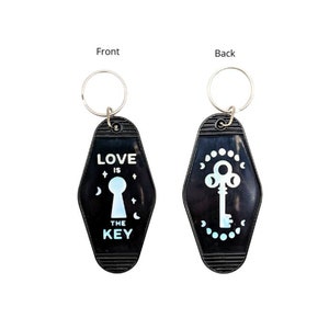 Moon Hotel Keychain Hotel, Charm, Moon Phases, Love Key Chain, Vintage Key Chain, Love is the Key, Witchy Things, Goddess Provisions image 5