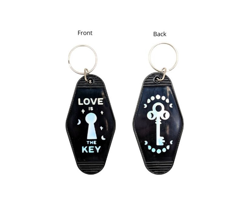 Moon Hotel Keychain Hotel, Charm, Moon Phases, Love Key Chain, Vintage Key Chain, Love is the Key, Witchy Things, Goddess Provisions image 5