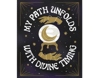 My Path Unfolds with Divine Timing Canvas Gallery Wraps