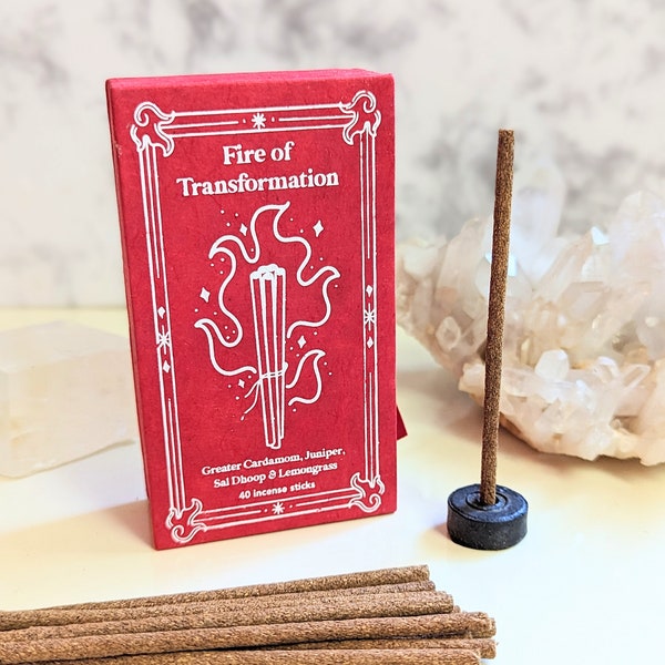 Fire of Transformation Natural Incense - Fire Element, Fire Ritual, Fire Magic, Energy Cleansing, India Incense, Elemental Ritual
