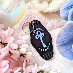 Moon Hotel Keychain Hotel, Charm, Moon Phases, Love Key Chain, Vintage Key Chain, Love is the Key, Witchy Things, Goddess Provisions image 2