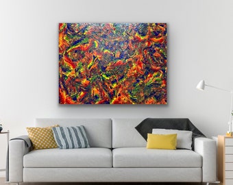 Hand painted large painting, Pride picture, Original artwork, Acrylic painting on canvas, Abstract painting, Modern Contemporary art