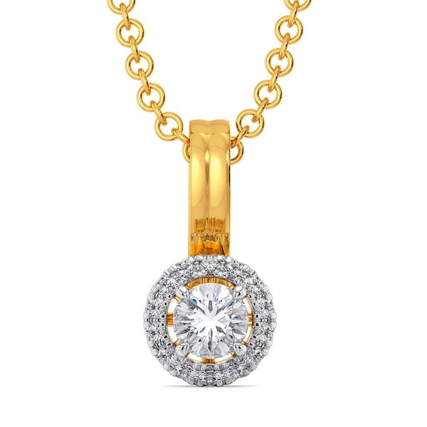 Colgantes de diamantes certificados para esposa, colgante nupcial de oro con sello para mujer, regalo de San Valentín para niña, joyería de