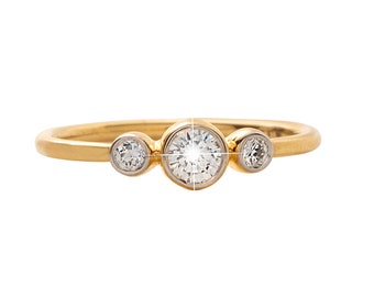 Dainty Diamond Ring in 14k Solid Gold, 14k Petite Diamond Wedding Ring, Stacking Diamond Ring, Minimalist Diamond Ring, Ring for Her