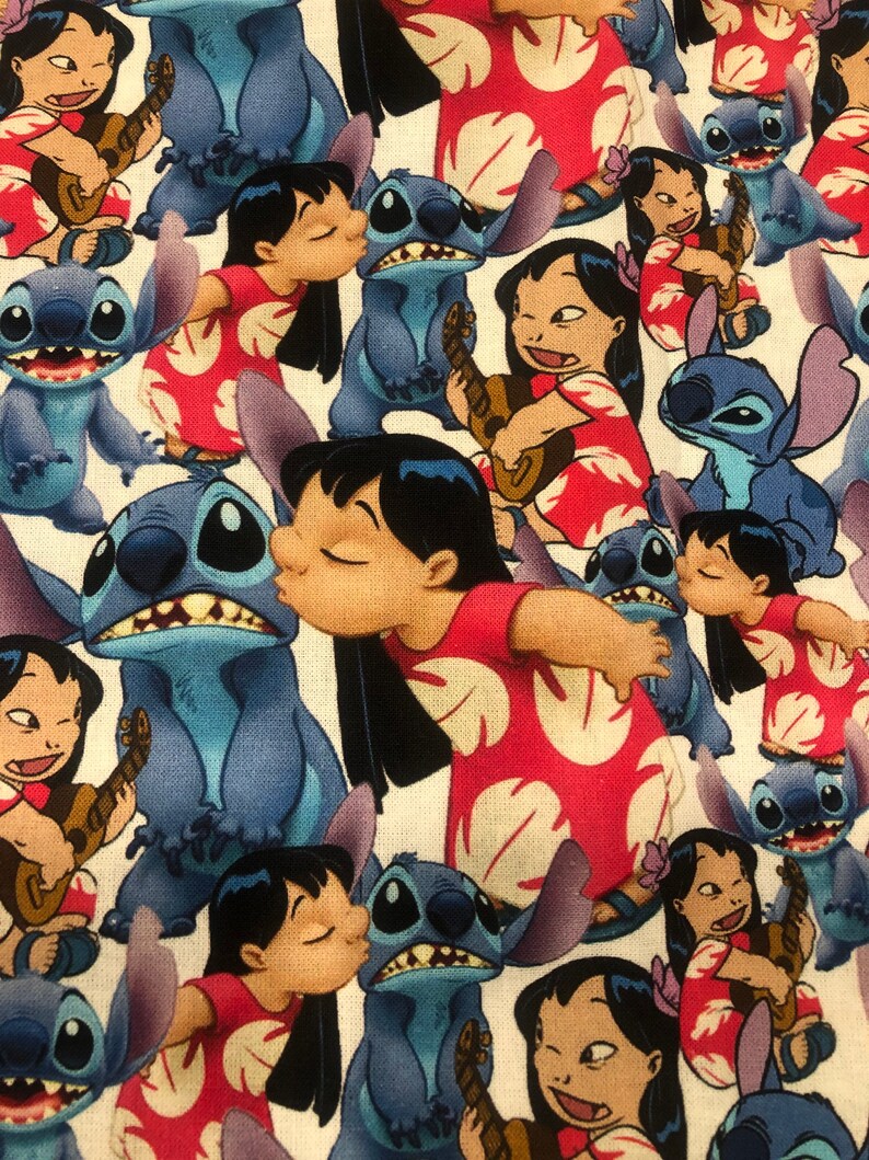 LILO and Stitch 100 Cotton Fabric by the Yard Disney Etsy