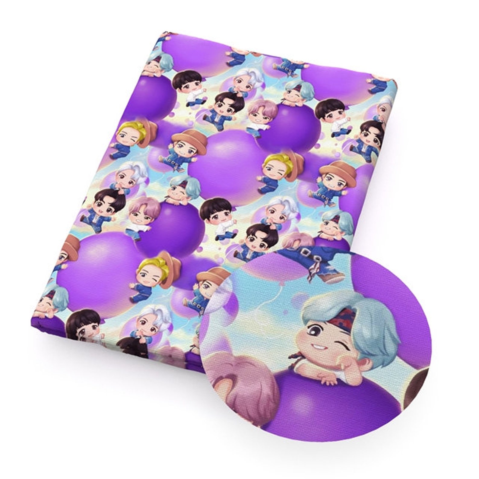 BTS Fabric 100 Cotton Fabric by the Yard Bangtan KPOP Group Etsy
