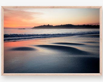 Carmel Beach, Sunset, California Sunset, Wall Art, Ocean Photography, Beach Art, Ocean Waves, Ocean Print, Sand And Ocean, California Decor