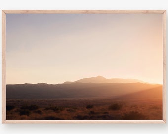 Impressão do pôr do sol nas montanhas de San Giorgio - Arte de parede com paisagem desértica