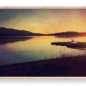 Big Bear Lake, Digital Textured Photo Art, Wall Art, Nature Photography, Lake Photography, Lake Photo, Travel, California Art, Lake Print