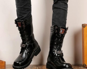 Mens Combat Boots Etsy