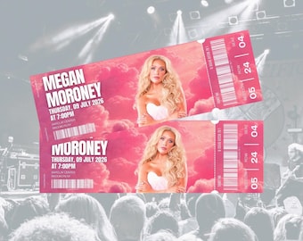 Megan Moroney Cloud 9 Tour Gedenkticket Canva Vorlage, vollständig anpassbar! *Kein echtes Ticket*