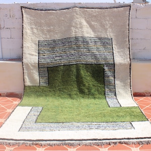 Tapis rond - Morocco (noir/blanc) 