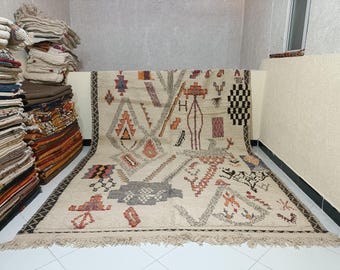 Tapis tribal Taznakht du sud des montagnes de l'Atlas - Tapis marocains - Tapis berbère marocain - tapis en laine fait main - tapis design