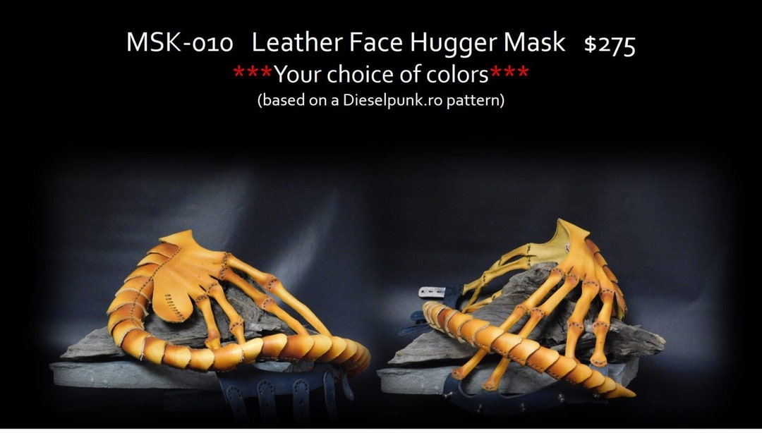 Leather Face Hugger Mask Etsy