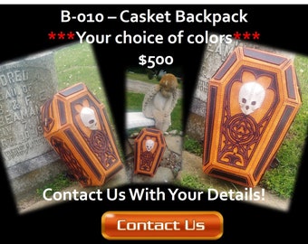 Leather Coffin Backpack