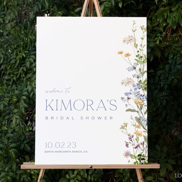 24x36 Bridal Shower Sign Template Etsy