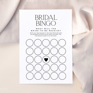 ALTAR | Minimalist Bridal Bingo Game Editable Template DIY Instant Download Modern Simple Bridal Shower Game Printable Activity Card