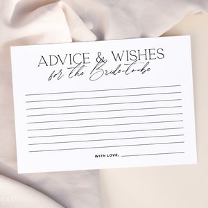 ALTAR | Advice Bride Card Editable Template Minimalist Bridal Shower Advice Printable Card Advice For The Soon To Be Mrs.