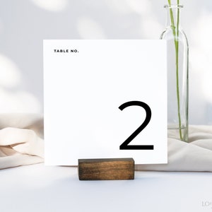 PROMISE | Minimal Table Number Template Editable Template DIY Instant Download Simple Modern Wedding Table Number Card Printable