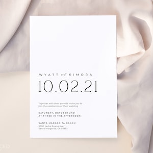 ALTAR Minimalist Wedding Invitation Template DIY Instant Download Simple Modern Wedding Invite Editable Printable Template image 1