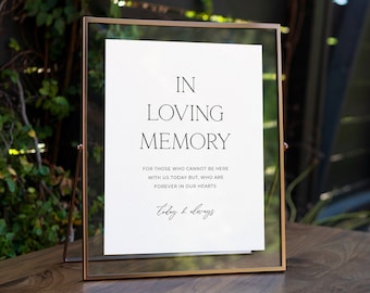 ALTAR | In Loving Memory Sign Template DIY Instant Download Minimalist Wedding Memorial Sign Editable Printable Template In Memory Sign