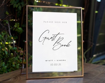 ALTAR | Minimalist Guestbook Sign Template Simple Modern Wedding Guest Book Table Sign Editable Printable Template Sign The Guestbook