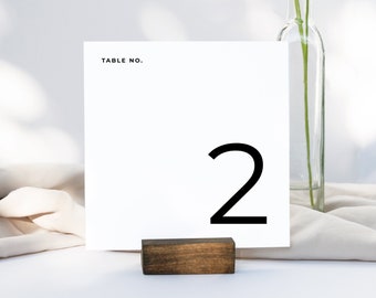 PROMISE | Minimal Table Number Template Editable Template DIY Instant Download Simple Modern Wedding Table Number Card Printable