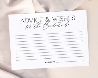 ALTAR | Advice Bride Card Editable Template Minimalist Bridal Shower Advice Printable Card Advice For The Soon To Be Mrs.