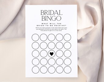 ALTAR | Minimalist Bridal Bingo Game Editable Template DIY Instant Download Modern Simple Bridal Shower Game Printable Activity Card