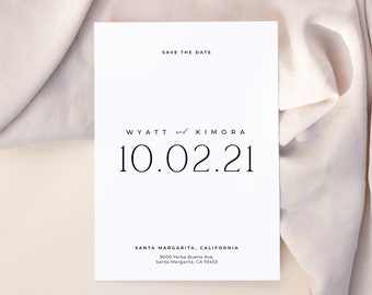 ALTAR | Minimalist Save The Date Template DIY Instant Download Simple Modern Wedding Date Card Editable Printable Save Our Date Template