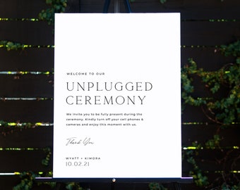 ALTAR | Minimalist Unplugged Ceremony Sign Editable Template Elegant Modern Unplugged Wedding Sign No Pictures Wedding Poster Printable