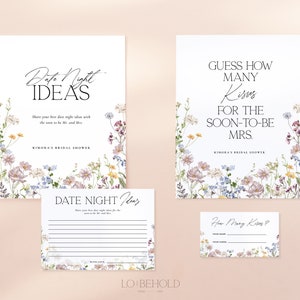 15 Bridal Shower Games Bundle, Wildflower Bridal Shower Game Template, Printable Whimsical Floral Bridal Shower Package Activities | EDEN image 5