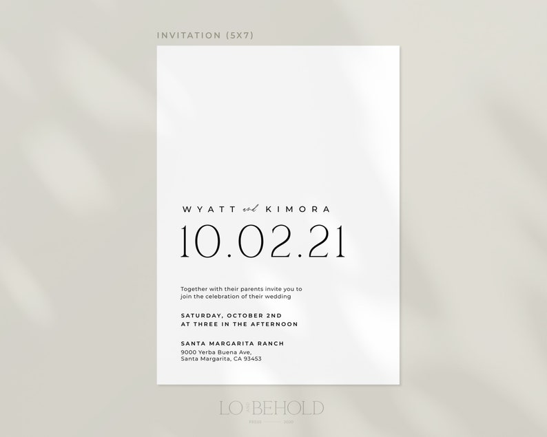 ALTAR Minimalist Wedding Invitation Template DIY Instant Download Simple Modern Wedding Invite Editable Printable Template image 5