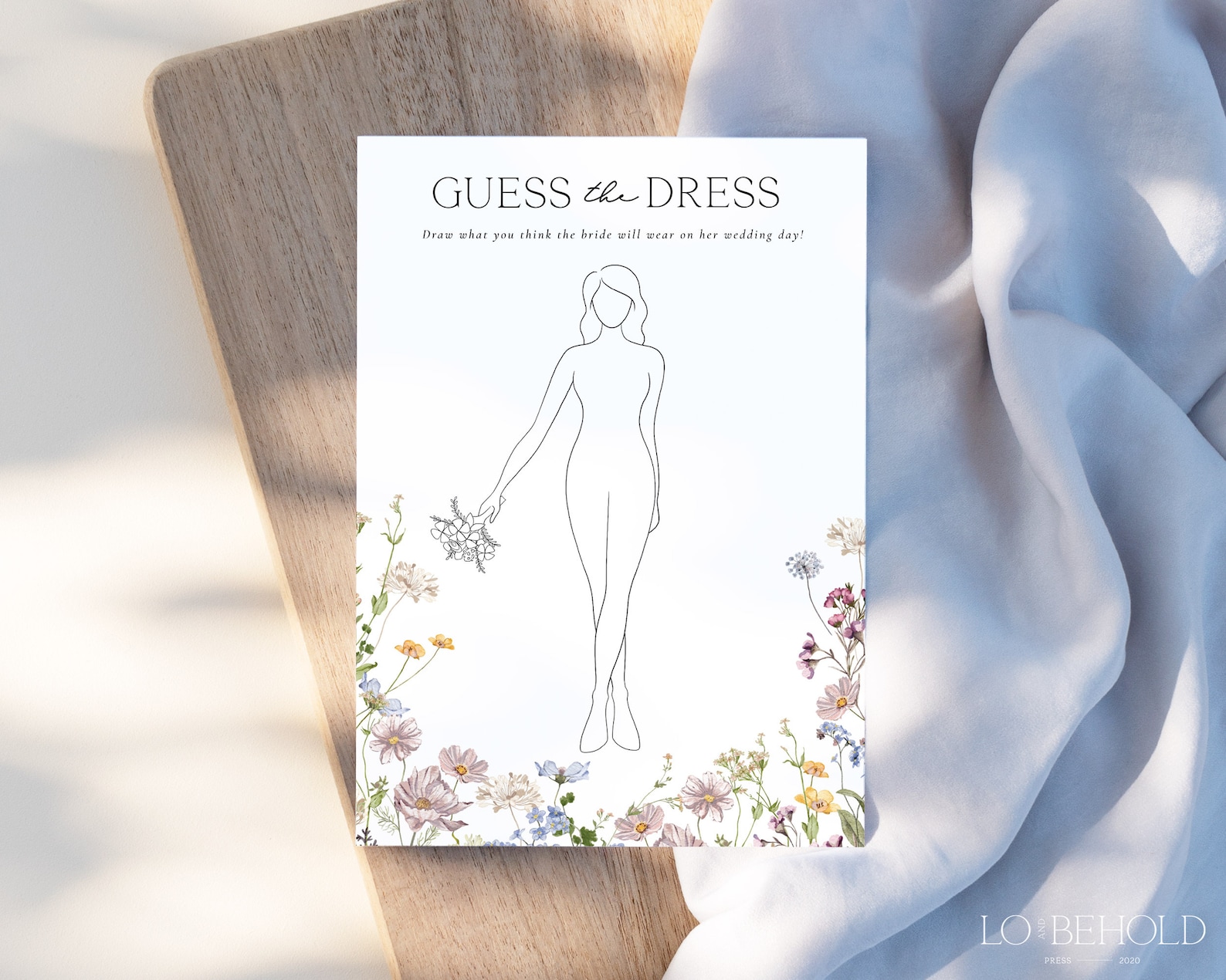 Guess the Dress Bridal Shower Game Template Download, Printable