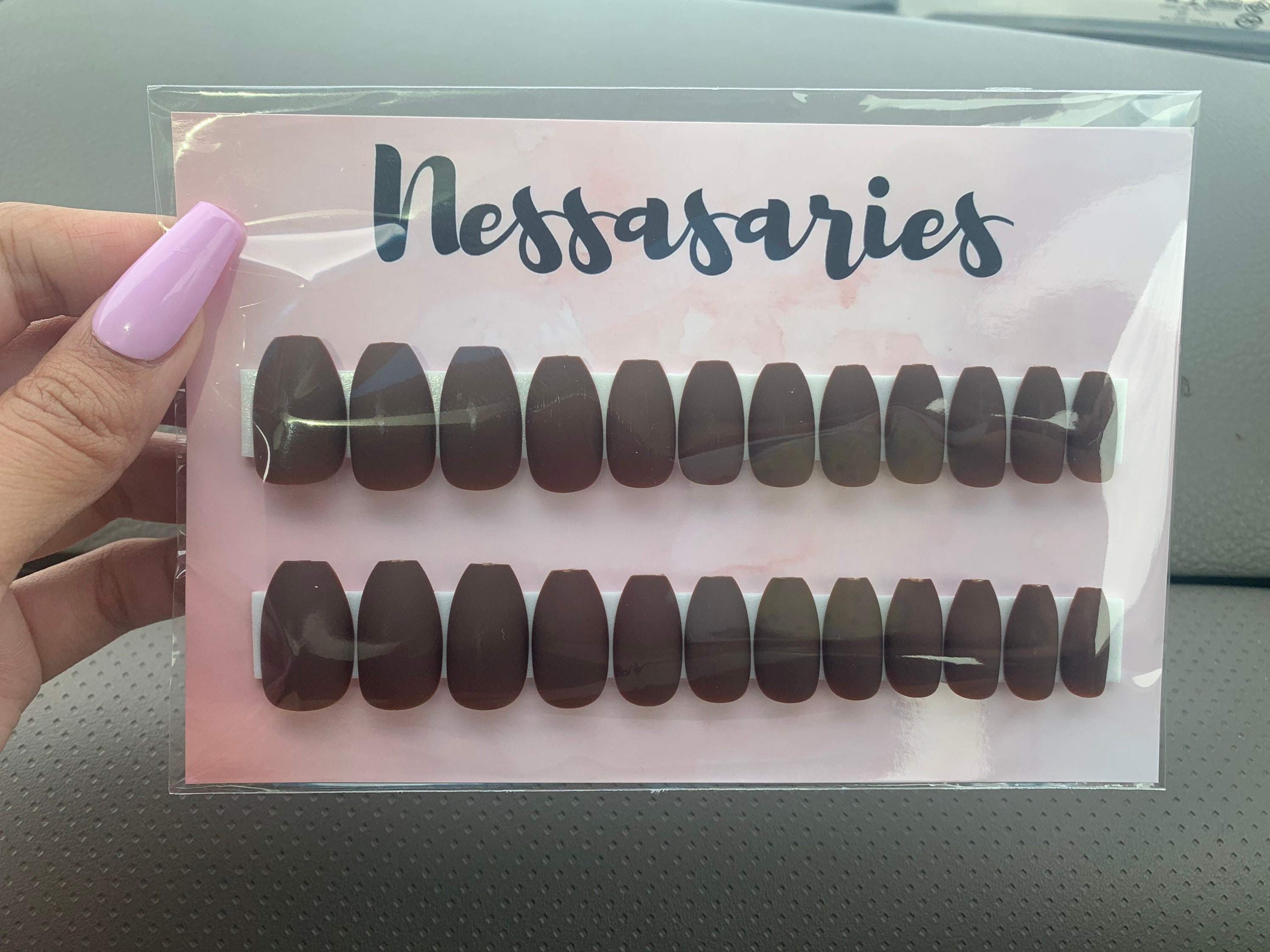 Solid color nails Coffin nails Press on nails Matte Etsy